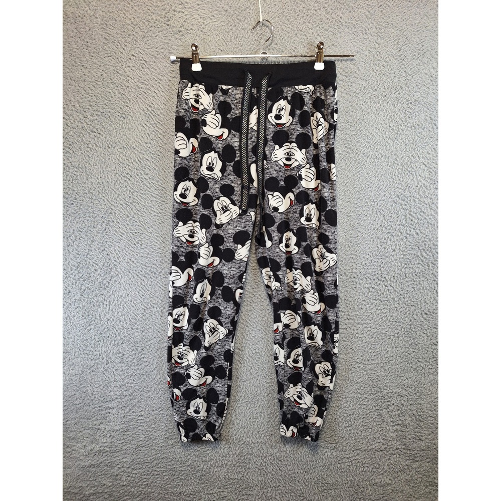Disney Pajama Pants Size XS (Fits W27xL26) Grey Mickey Mouse Jogger Sleepwear